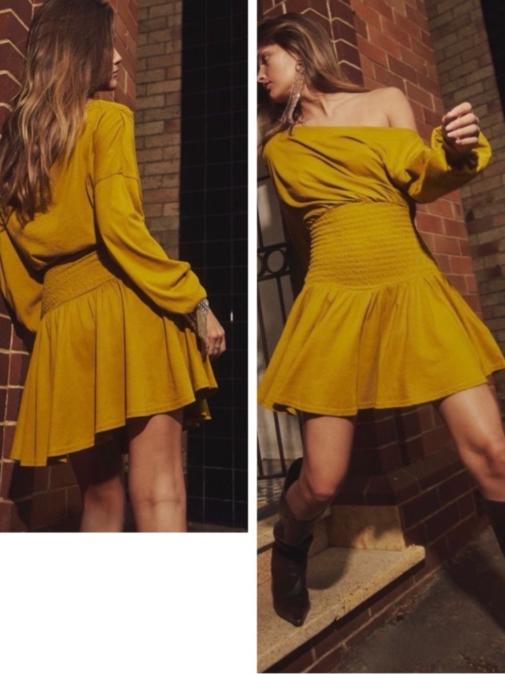 Free People Free-EST Scorching Hot Long-Sleeve Mini Dress